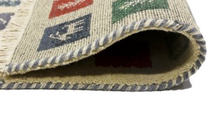Multicolored Pictorial Tribal 3X8 Indo-Gabbeh Oriental Runner Rug