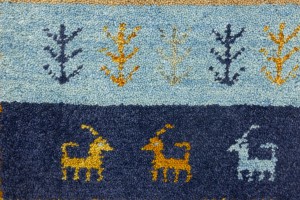 Multicolored Stripes Tribal 3X8 Indo-Gabbeh Oriental Runner Rug