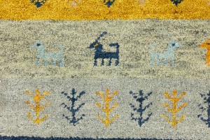 Multicolored Stripes Tribal 3X8 Indo-Gabbeh Oriental Runner Rug