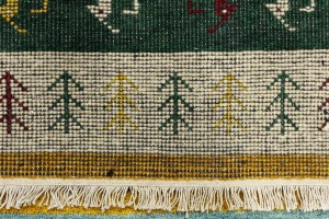 Multicolored Stripes Tribal 3X8 Indo-Gabbeh Oriental Runner Rug