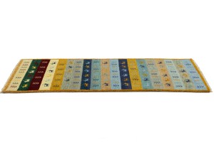 Multicolored Stripes Tribal 3X8 Indo-Gabbeh Oriental Runner Rug