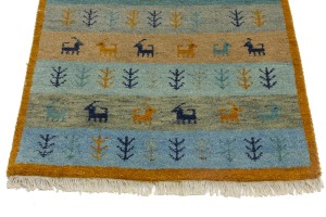 Multicolored Stripes Tribal 3X8 Indo-Gabbeh Oriental Runner Rug