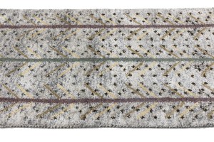 Cream Pink Pictorial Tribal 3X8 Indo-Gabbeh Oriental Runner Rug
