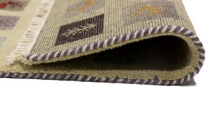 Multicolored Pictorial Tribal 3X8 Indo-Gabbeh Oriental Runner Rug