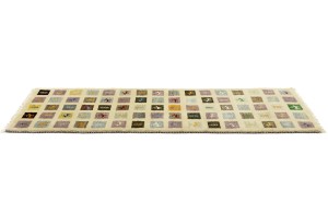 Multicolored Pictorial Tribal 3X8 Indo-Gabbeh Oriental Runner Rug