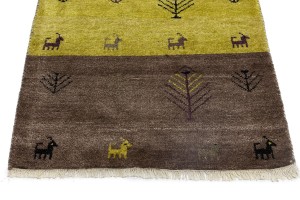 Multicolored Stripes Tribal 2'6X9'8 Indo-Gabbeh Oriental Runner Rug