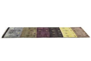 Multicolored Stripes Tribal 2'6X9'8 Indo-Gabbeh Oriental Runner Rug