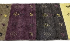 Multicolored Stripes Tribal 2'6X9'8 Indo-Gabbeh Oriental Runner Rug