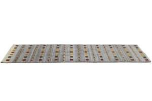 Gray Pictorial Tribal 3X10 Indo-Gabbeh Oriental Runner Rug