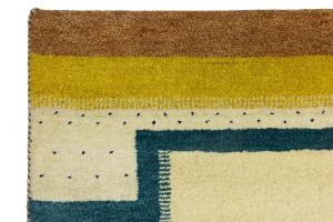 Cream Border Tribal 6X8 Indo-Gabbeh Oriental Rug