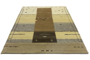 Multicolored Tribal 5'2X7'5 Indo-Gabbeh Oriental Rug