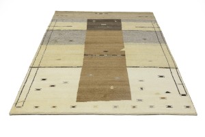 Multicolored Tribal 5'2X7'5 Indo-Gabbeh Oriental Rug