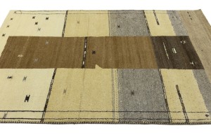 Multicolored Tribal 5'2X7'5 Indo-Gabbeh Oriental Rug