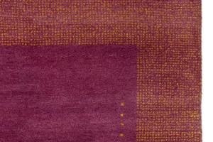 Magenta Border Tribal 6X10 Indo-Gabbeh Oriental Rug
