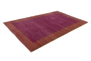 Magenta Border Tribal 6X10 Indo-Gabbeh Oriental Rug