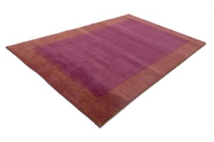 Magenta Border Tribal 6X10 Indo-Gabbeh Oriental Rug