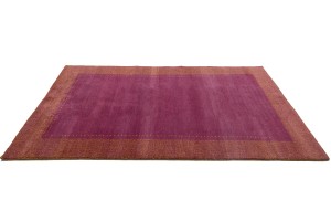 Magenta Border Tribal 6X10 Indo-Gabbeh Oriental Rug