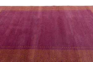 Magenta Border Tribal 6X10 Indo-Gabbeh Oriental Rug