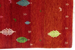 Scarlet Red Pictorial Tribal 6X8 Indo-Gabbeh Oriental Rug