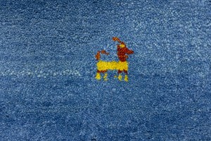Blue Stripes Tribal 6X8 Indo-Gabbeh Oriental Rug
