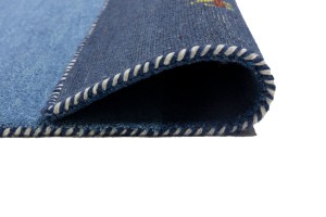 Blue Stripes Tribal 6X8 Indo-Gabbeh Oriental Rug