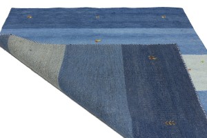 Blue Stripes Tribal 6X8 Indo-Gabbeh Oriental Rug