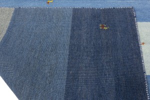 Blue Stripes Tribal 6X8 Indo-Gabbeh Oriental Rug