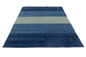 Blue Stripes Tribal 6X8 Indo-Gabbeh Oriental Rug