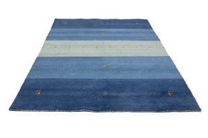Blue Stripes Tribal 6X8 Indo-Gabbeh Oriental Rug