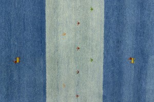 Blue Stripes Tribal 6X8 Indo-Gabbeh Oriental Rug