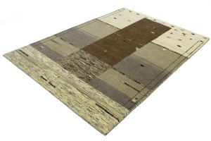 Multicolored Tribal 5'6X7'8 Indo-Gabbeh Oriental Rug