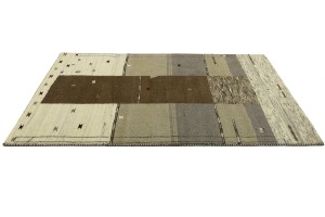 Multicolored Tribal 5'6X7'8 Indo-Gabbeh Oriental Rug
