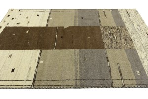 Multicolored Tribal 5'6X7'8 Indo-Gabbeh Oriental Rug