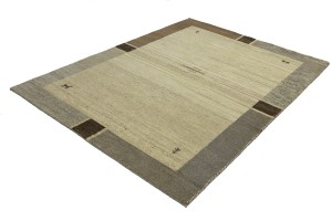 Multicolored Border Tribal 6X8 Indo-Gabbeh Oriental Rug