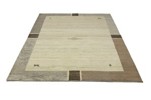 Multicolored Border Tribal 6X8 Indo-Gabbeh Oriental Rug