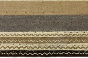 Multicolored Stripes Tribal 6X8 Indo-Gabbeh Oriental Rug