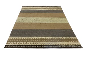 Multicolored Stripes Tribal 6X8 Indo-Gabbeh Oriental Rug