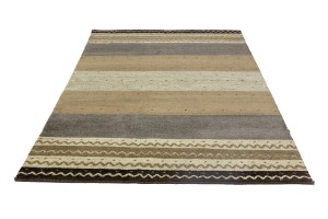 Multicolored Stripes Tribal 6X8 Indo-Gabbeh Oriental Rug