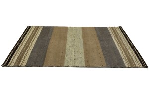 Multicolored Stripes Tribal 6X8 Indo-Gabbeh Oriental Rug