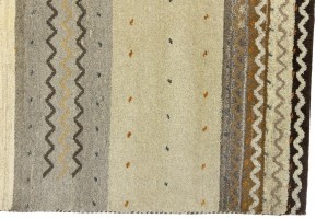 Multicolored Stripes Tribal 5'5X8 Indo-Gabbeh Oriental Rug