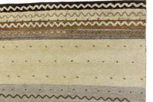 Multicolored Stripes Tribal 5'5X8 Indo-Gabbeh Oriental Rug