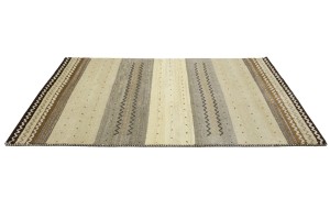Multicolored Stripes Tribal 5'5X8 Indo-Gabbeh Oriental Rug