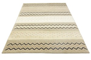 Multicolored Stripes Tribal 5'4X8 Indo-Gabbeh Oriental Rug