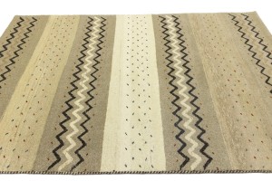 Multicolored Stripes Tribal 5'4X8 Indo-Gabbeh Oriental Rug