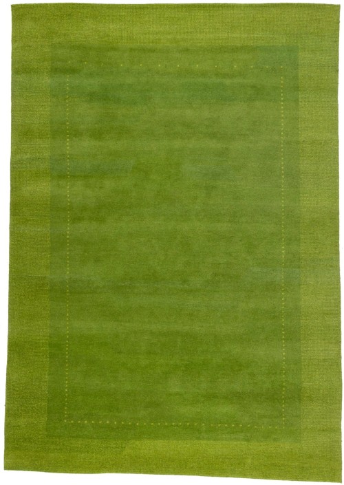 Green Border Tribal 8X11 Indo-Gabbeh Oriental Rug