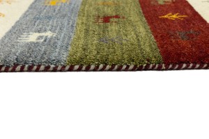 Multicolored Stripes Tribal 3X5 Indo-Gabbeh Oriental Rug