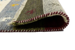 Multicolored Stripes Tribal 3X5 Indo-Gabbeh Oriental Rug