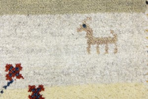 Multicolored Pictorial Tribal 3X5 Indo-Gabbeh Oriental Rug
