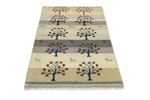 Multicolored Pictorial Tribal 3X5 Indo-Gabbeh Oriental Rug