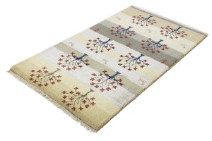 Multicolored Pictorial Tribal 3X5 Indo-Gabbeh Oriental Rug